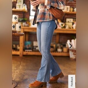 Naturals New Lucy Pull On Flare High Waist Jeans Light Wash Plus Size XXL